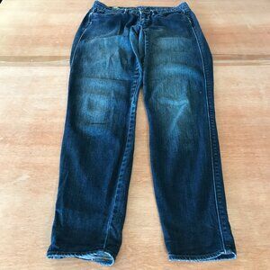 Microsoft Straight Leg Jeans Women 25 Blue Low Rise Dark Wash Stretch Preppy